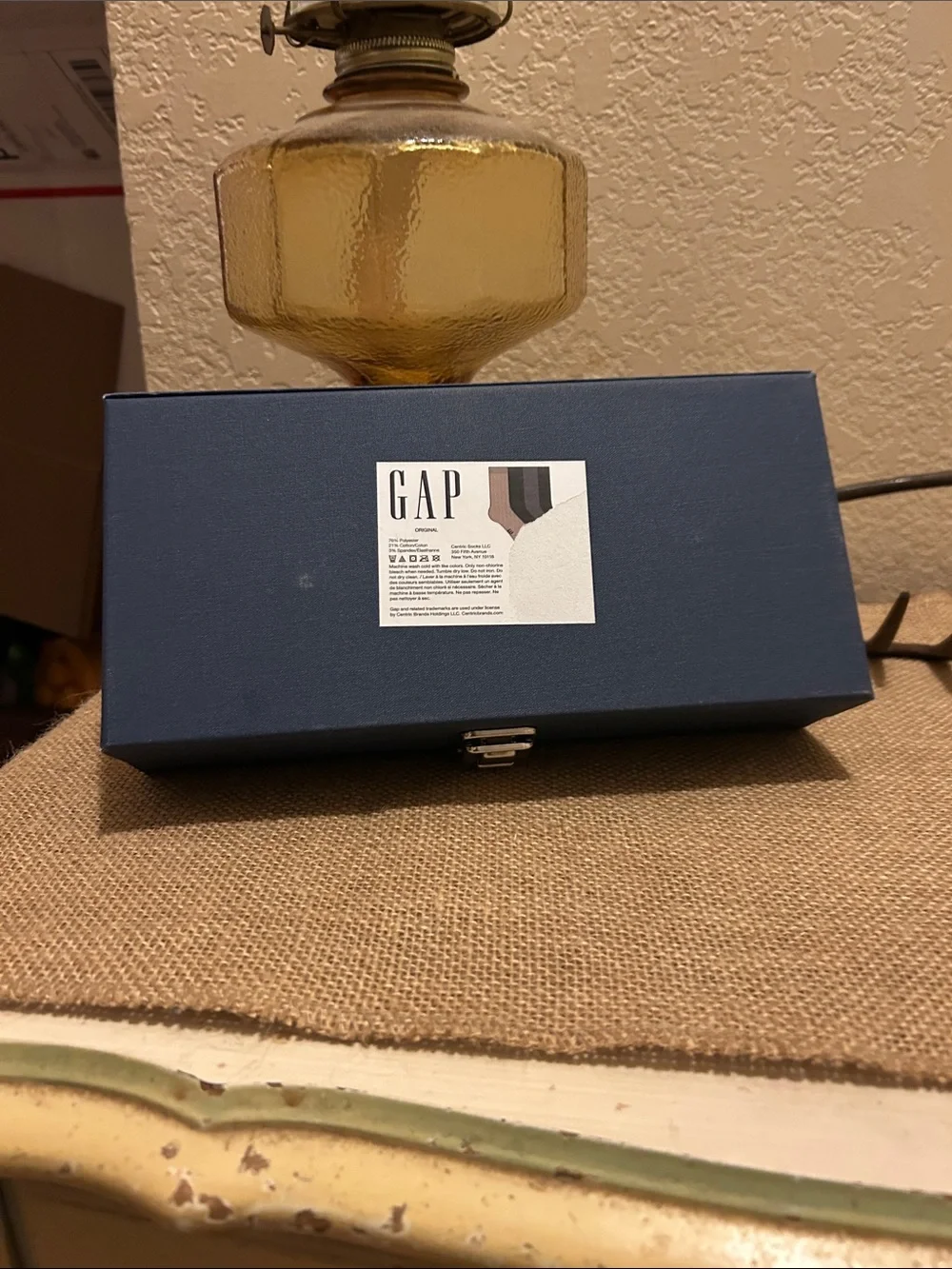 GAP Men's Navy Dress Socks with  Accessory Box.